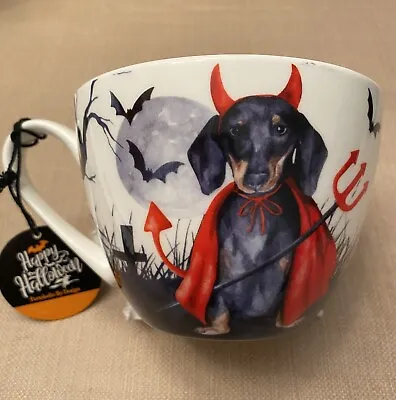 Portobello By Design Little Devil Dachshund Wiener Dog Halloween Coffee Mug • $19