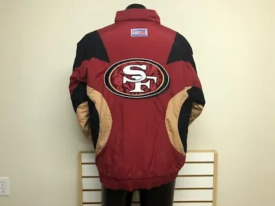 Vintage San Francisco 49er's Pro Line Reebok  Puffer Jacket Size Medium NFL Nice • $199.95