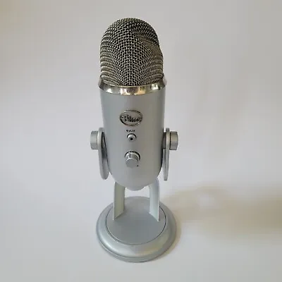 Blue Yeti Microphone 6123112 Silver Gray Professional Podcast **FOR PARTS** • $13.99