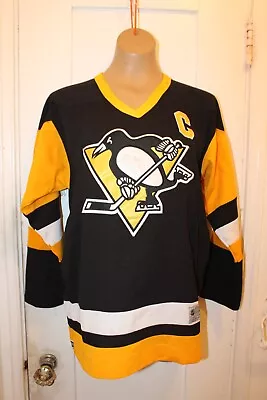 REEBOK CCM Pittsburgh Penguins Mario Lemieux #66 1992 Vintage Jersey Youth L/XL • $75.90