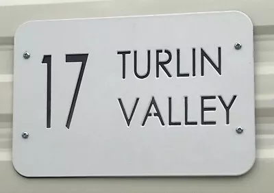 £24 • Buy Door House Sign Plaque Door Number Sign Personalised Metal Plate Any Colour Mix