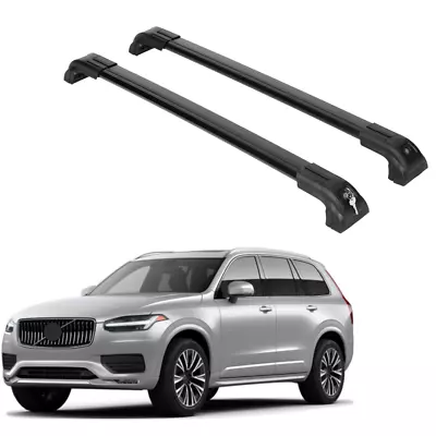 Heavy Duty Roof Rack Crossbars Fits Volvo XC-90 2016-2024 For Flush Rails Black • $154.90