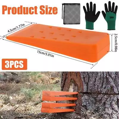 3Pcs Plastic Tree Felling Wedges Logging Cutting Cleaving Chainsaw Wedge Tool • £9.39