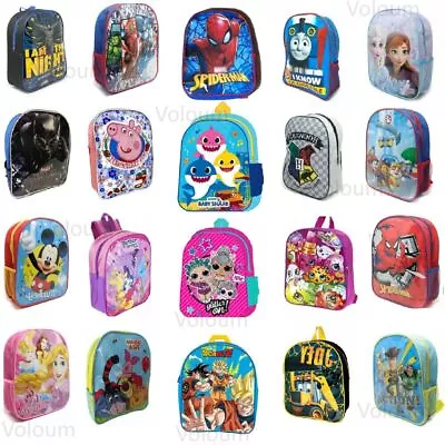 Boys Girls Kids Backpack Junior Toddlers Character Rucksack School Lunch Bag • £6.99