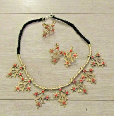 Afghan Jewelry Tribal Set Necklace With Ring & Earrings Statement  Kuchi Boho • £18.99