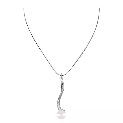 Majorica Sterling Silver OMC2049SW SPIRAL NECKLACE 1405 • $54.99