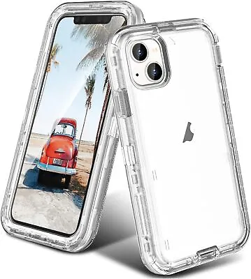 Clear Heavy Duty Shockproof Case For IPhone 15 Pro Max 14 13 12 11 XS XR 8 Cover • $15.54