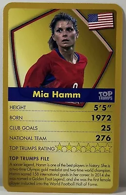 Mia Hamm Single Card Top Trumps Trivia Game Stars Women's Soccer 2020 • $1.89