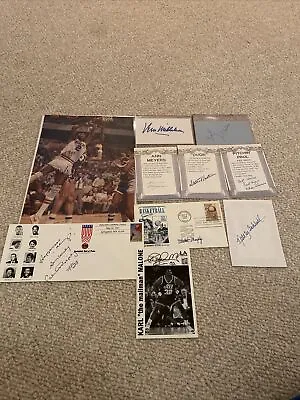 Lot Of 10 NBA HOF Signed Karl Malone Moses Malone Autograph Auto • $49.99