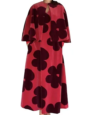 Vintage Marimekko Neiman Marcus Trophy Room Maxi Dress With Cape Size 38/10 • $500