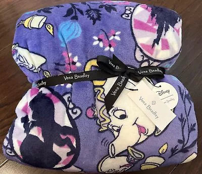 Vera Bradley & Disney BELLE'S FRIENDS Throw Blanket Plush - Beauty & Beast 80x50 • $179.99