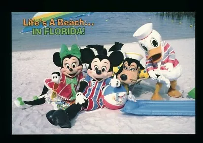 Postcard Disney World Life's A Beach In Florida With Mickey Mouse. I2 • $3.99