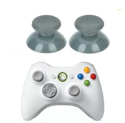 2 Xbox 360 Thumbsticks Gray Joysticks Analog Cover Sticks Grip Cap Axis Replace • $5.99