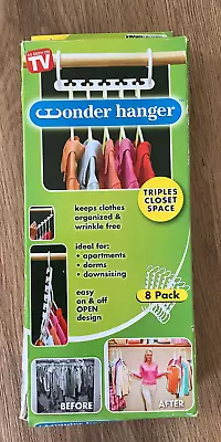 Wonder Hanger 8 Pack Triples Closet Space As Seen On TV Cascading Space Saver • $2.99
