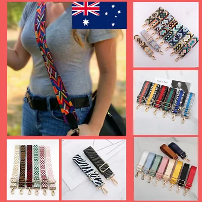 $17.09 • Buy Wide Shoulder Bag Strap Crossbody Adjustable Belt Replacement Handbag Handle AU