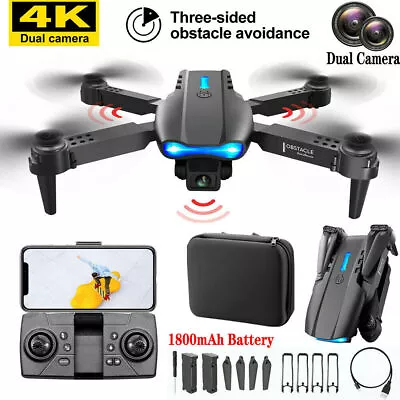 4K HD Drone RC X Pro WIFI FPV Camera Foldable Selfie Quadcopter 3 Batteries • £19.95