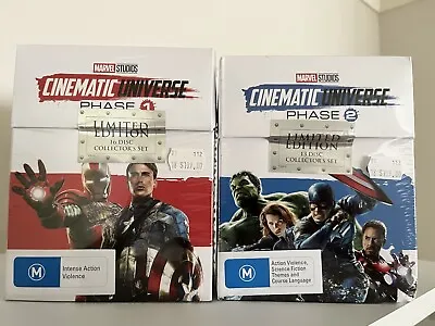 Marvel Studios Cinematic Universe Phase 1 & 2 DVD Boxset NEW AND SEALED • £149.80