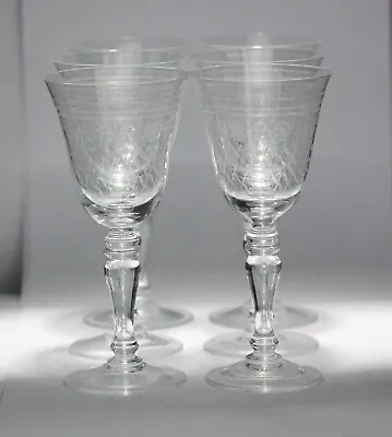 Set Of 6  Pall Mall /Lady Hamilton Pattern Balustroid Claret Glasses • £90