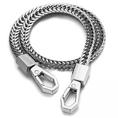 STAINLESS STEEL BIKER KEYCHAIN 15” Silver Snake Link Chain Wallet Punk Trucker • $11.95