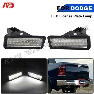 2pcs LED White Lamp Rear Bumper License Plate Light For Dodge Ram 2019-2022 • $22.49