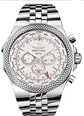 Breitling Bentley Gmt Chronograph Silver Dial Special Ed. Watch A4736212/g657 • $10278.31