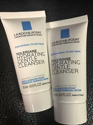 2x La Roche-Posay Toleriane Hydrating Gentle Cleanser Travel Size .5 Oz Each • $11.99