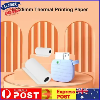 $9.49 • Buy 5 Rolls Thermal Printer Paper Instant Print Label For Photo Printer 57x25mm AU