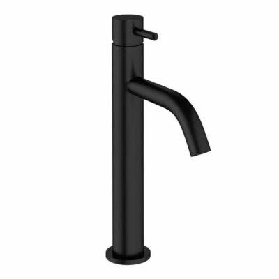 Crosswater MPRO Tall Basin Mixer Tap Without Pop-Up Waste Matt Black PRO112DNM • £149
