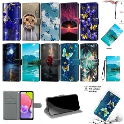 For Samsung Galaxy Xcover 7 Case  Magnetic Printed Leather Stand Wallet Case • £9.05