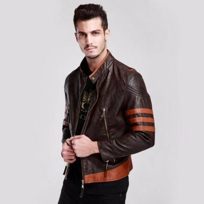$69.99 • Buy X-Men Wolverine Origins Vintage Style Brown Leather Jacket - BNWT