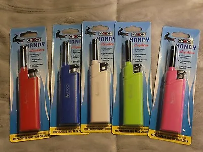 5 - Crocs Handy Lighters Electronic Ignition Adjustable Flame Long Nozzles  • $16.99