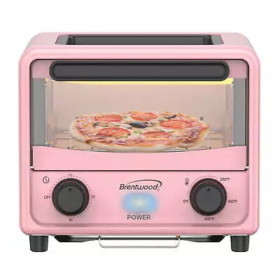 183-Cu. In. (3-L) 500-Watt Stainless Steel Mini Toaster Oven (Pink) TS-3430PK • $33.89
