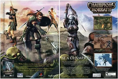 Champions Of Norrath PS2 Original 2004 Ad Authentic Everquest Print Promo • £17.36