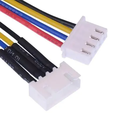 Pair 4 Way Male Female Prewired JST-XH 2.54mm Connectors Lead 15cm • £2.99