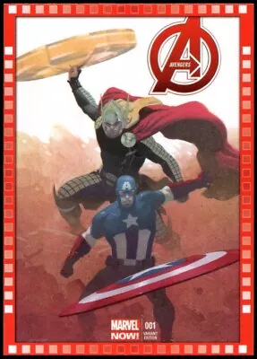 2013 UD Marvel Now!  CUTTING EDGE VARIANT COVER  Card #112-ER...AVENGERS #1 • $4