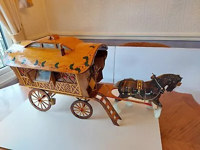 £230 • Buy STUNNING Craftsman Made Matchstick Caravan With Lovely Brown/cream Shire Horse