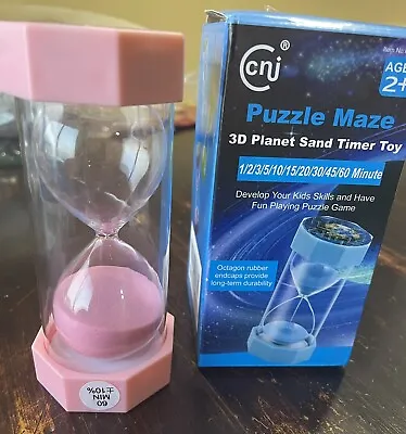 Sand Timer 60 Minute Hourglass With Maze & 3D Moon Pattern Sand Watch 60 Min • $14.99