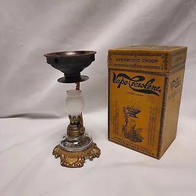 Antique Vapo Cresolene Medicine Medical Tool & Box Inhaler Complete Ornate • $29.95
