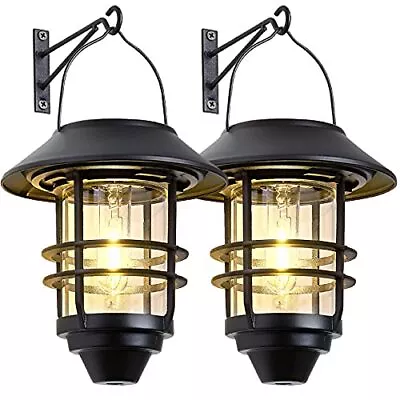 Solar Lantern Outdoor Lights Hanging Wireless Waterproof Lantern Lights With Wal • $41.24