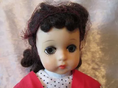 BRUNETTE 12  MADAME ALEXANDER LISSY DOLL ~LITTLE WOMEN JO In RED APRON • $98