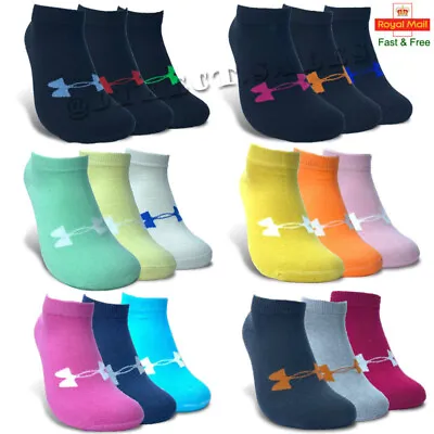 £9.99 • Buy Under Armour Womens Ankle No Show Trainer Socks Cotton Sports GYM Socks 4-7 Lot