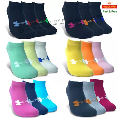 Under Armour Womens Ankle No Show Trainer Socks Cotton Sports GYM Socks 4-7 Lot • £7.99