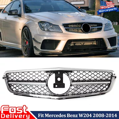 Chrome AMG Front Grille Grill For Mercedes-Benz W204 C250 C300 C350 2008-2014 • $69.56