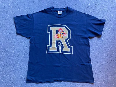 Vintage McDonald’s Ronald ‘R’ Letterman Retro Style USA  T-Shirt Size XL • £23