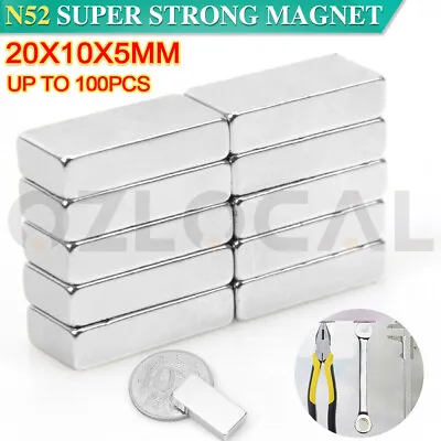N52 Super Strong Magnets Block Rare Earth Cuboid Neodymium Super Strong Magnet • $7.99
