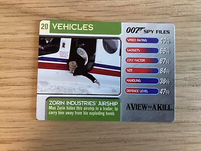 007 Spy Files Cards 2002 Vehicles #20 Zorin Industries’ Airship • £0.99