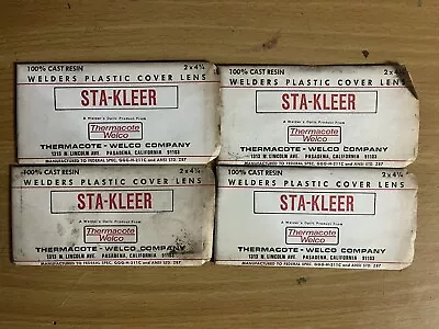 Vintage STA-KLEER 100% Cast Resin Welders Plastic Cover Lens 2x4 1/4 (5 TOTAL) • $2.49