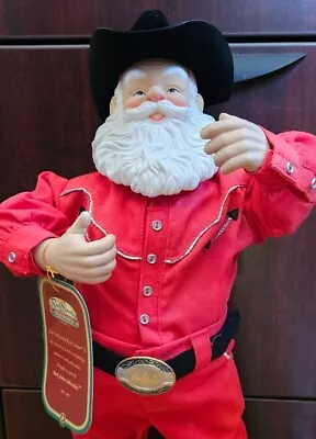 Alan Jackson  Holly Jolly Rock Santa Animated Dancing Cowboy In Box - WORKS • $32