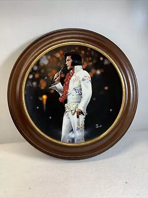 Elvis Presley Delphi 1991 Collectible Plate. Aloha From Hawaii & Display Ring ￼ • $12.99