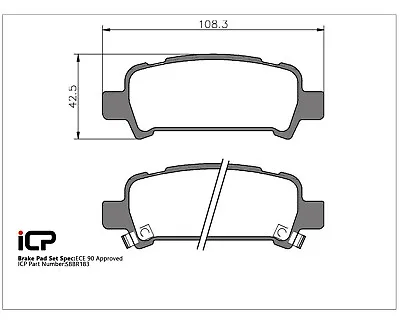 ICP Rear Brake Pads Set Fits: Subaru Impreza 98-00 WRX STi P1 GT • $28.56